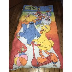 Sesame Street Vintage 1980s FullZip Good Condition Childrens Sleeping Bag
